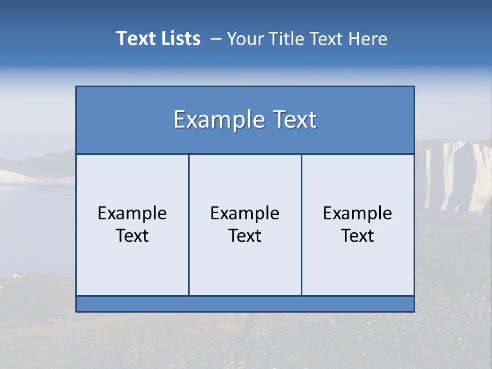 A Large Body Of Water Surrounded By White Cliffs PowerPoint Template