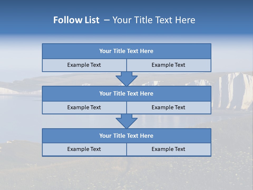 A Large Body Of Water Surrounded By White Cliffs PowerPoint Template