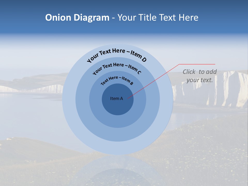 A Large Body Of Water Surrounded By White Cliffs PowerPoint Template