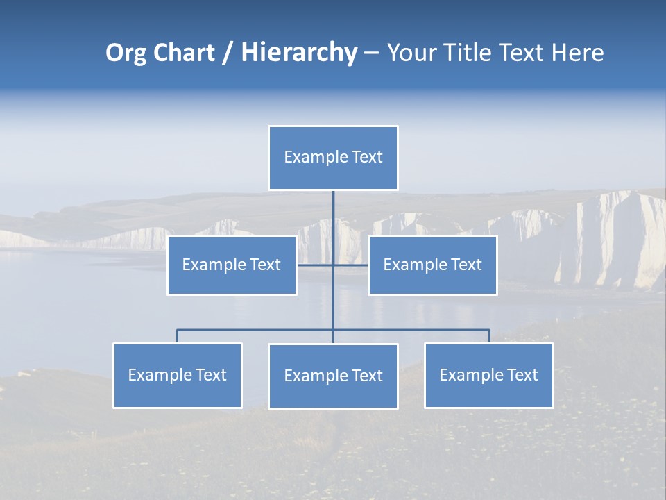 A Large Body Of Water Surrounded By White Cliffs PowerPoint Template