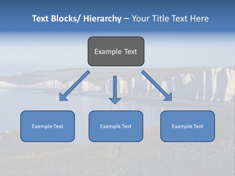 A Large Body Of Water Surrounded By White Cliffs PowerPoint Template