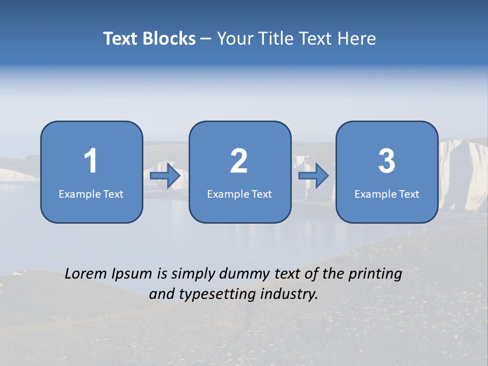 A Large Body Of Water Surrounded By White Cliffs PowerPoint Template