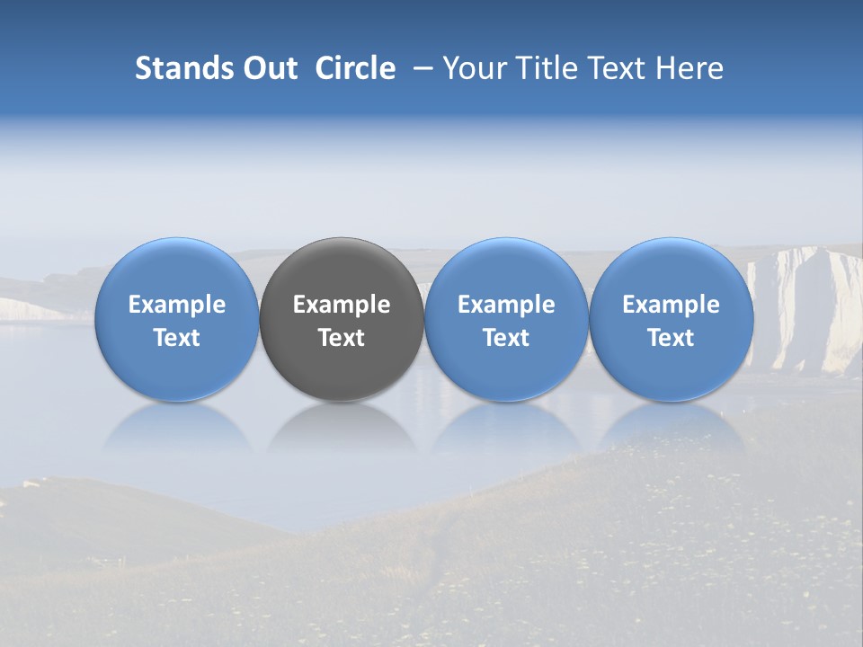 A Large Body Of Water Surrounded By White Cliffs PowerPoint Template