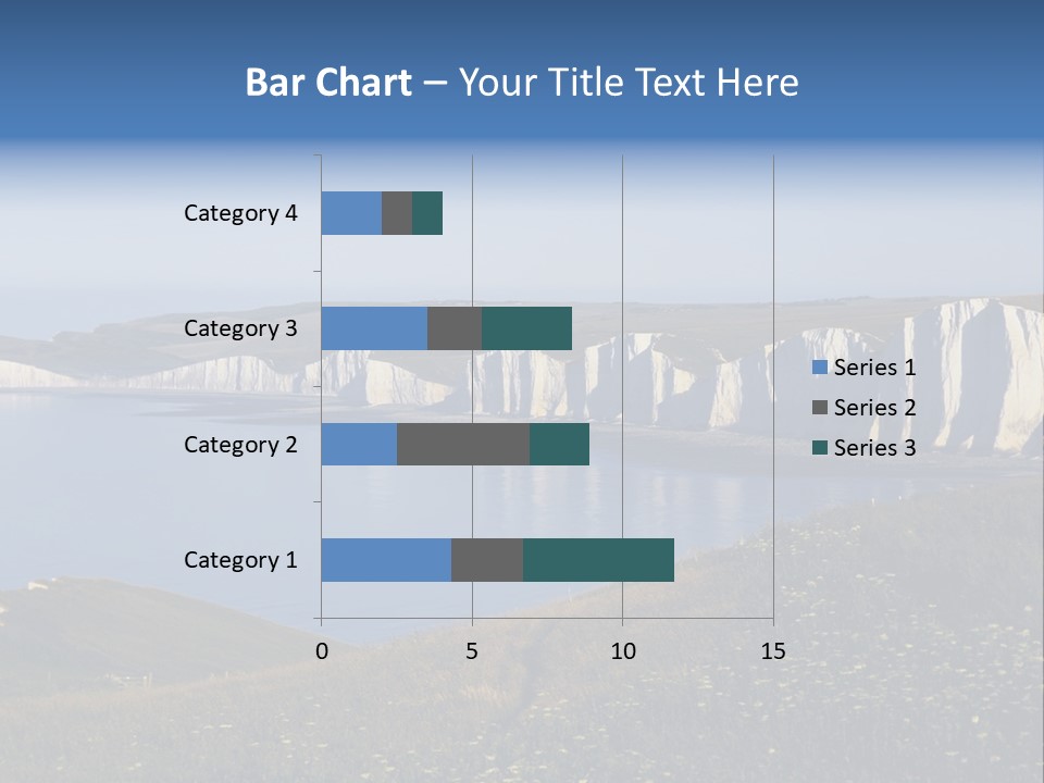 A Large Body Of Water Surrounded By White Cliffs PowerPoint Template
