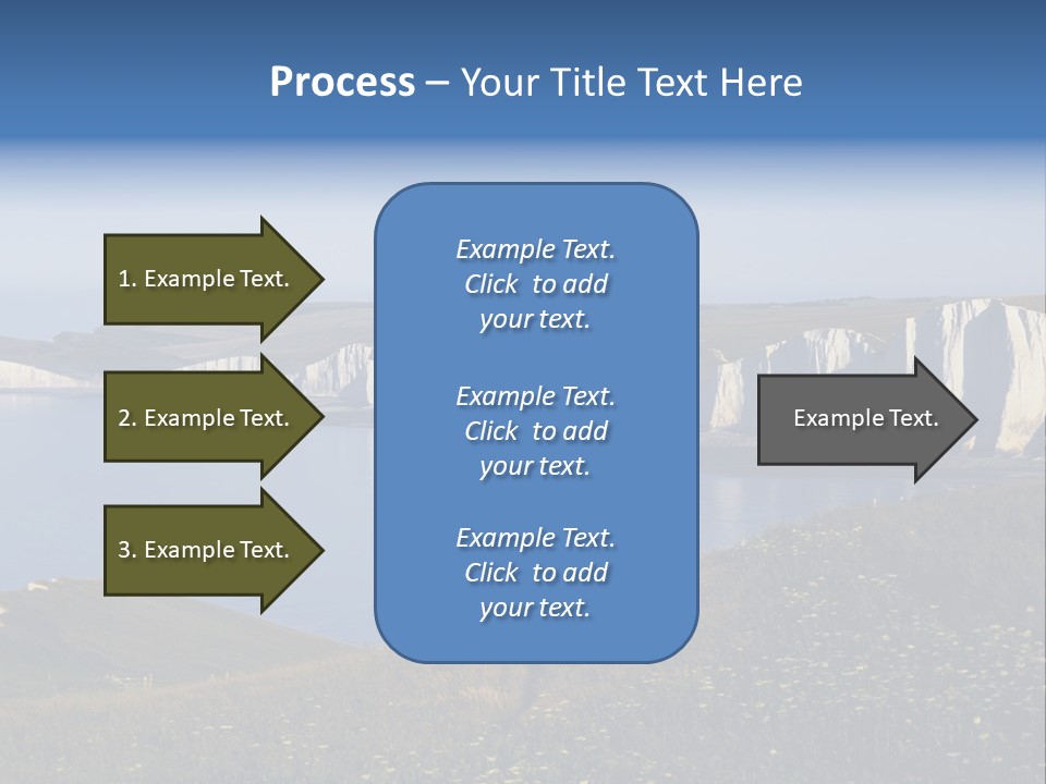 A Large Body Of Water Surrounded By White Cliffs PowerPoint Template