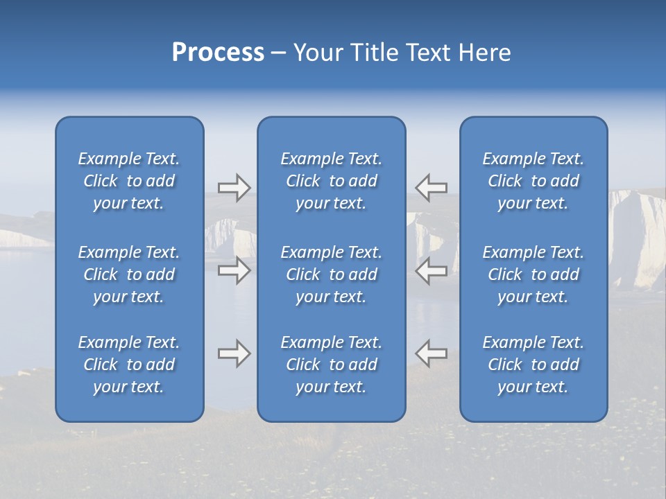 A Large Body Of Water Surrounded By White Cliffs PowerPoint Template