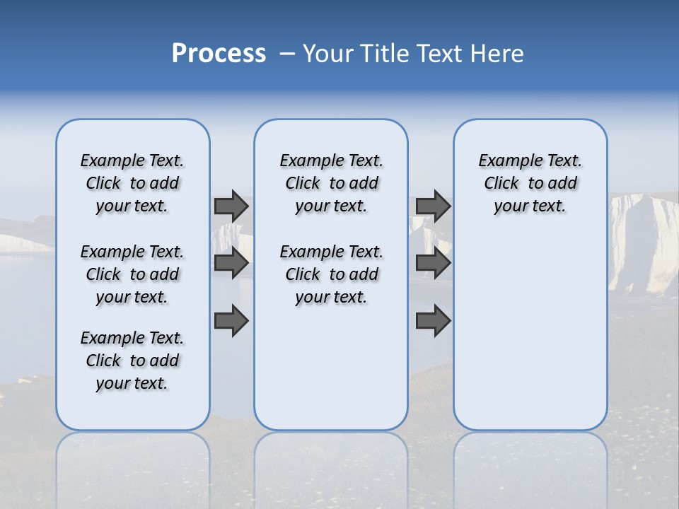 A Large Body Of Water Surrounded By White Cliffs PowerPoint Template