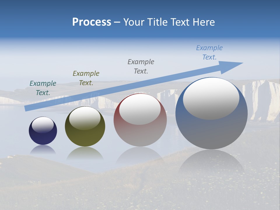 A Large Body Of Water Surrounded By White Cliffs PowerPoint Template