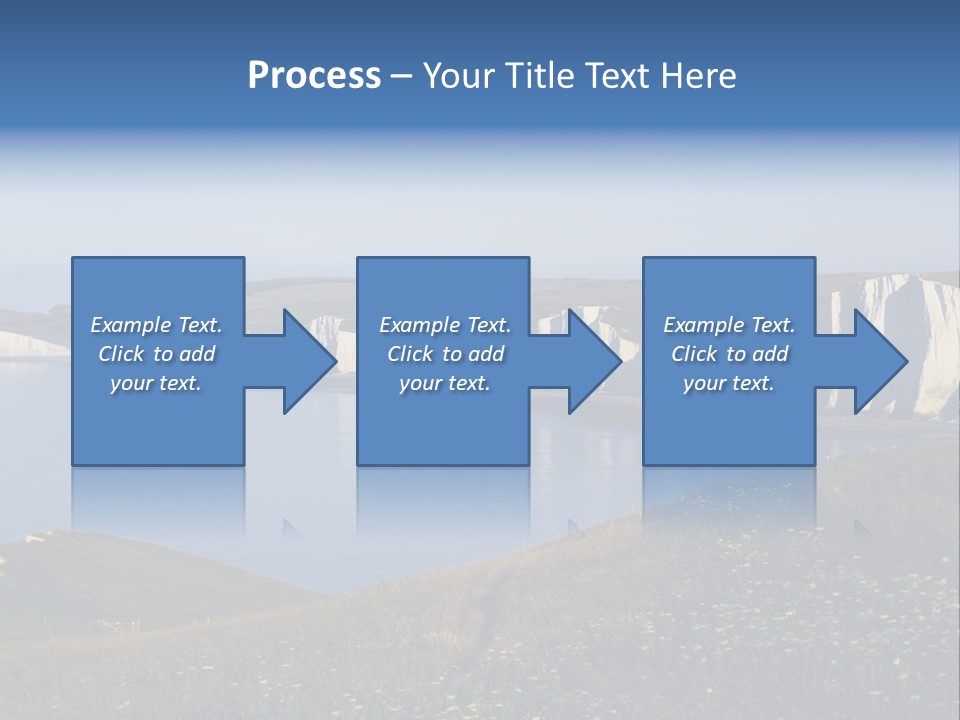 A Large Body Of Water Surrounded By White Cliffs PowerPoint Template