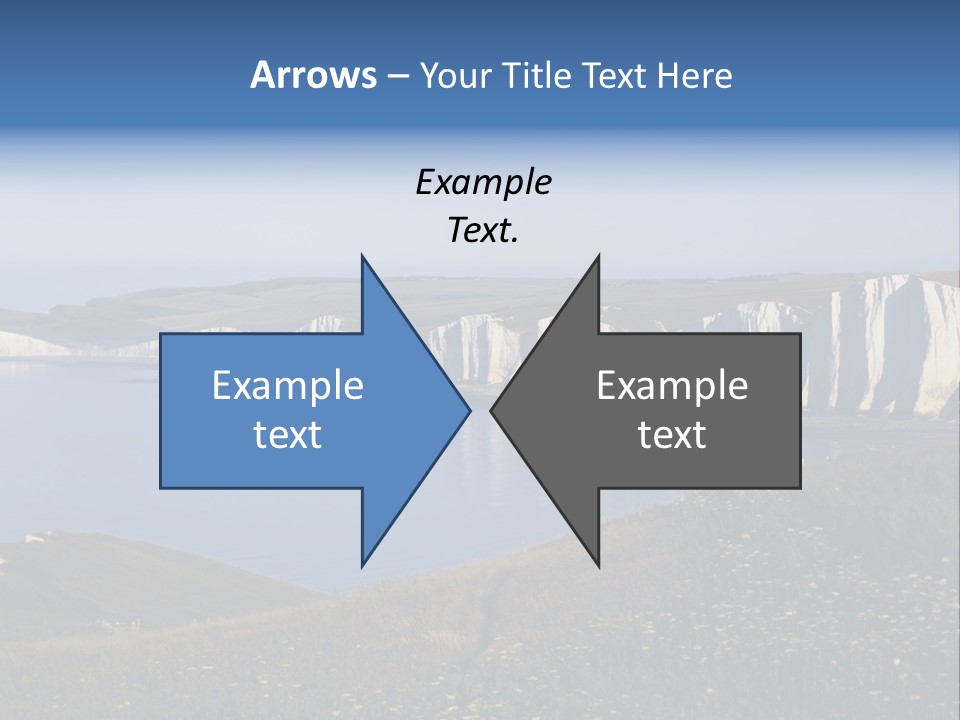 A Large Body Of Water Surrounded By White Cliffs PowerPoint Template