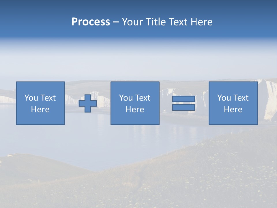 A Large Body Of Water Surrounded By White Cliffs PowerPoint Template