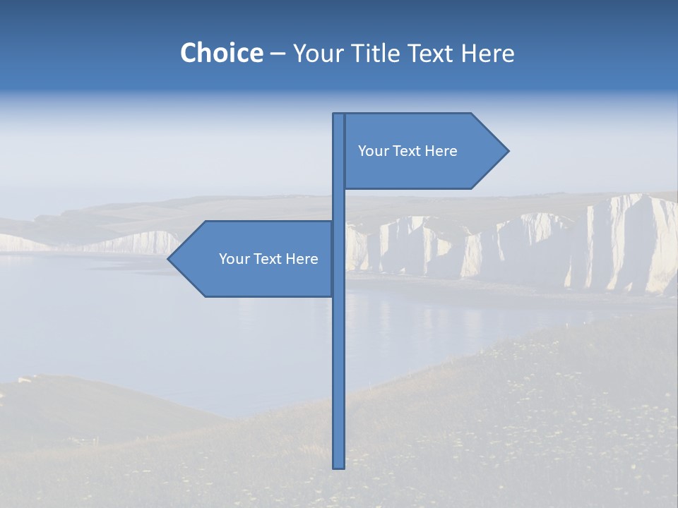 A Large Body Of Water Surrounded By White Cliffs PowerPoint Template