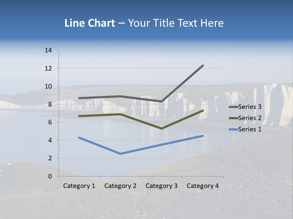 A Large Body Of Water Surrounded By White Cliffs PowerPoint Template