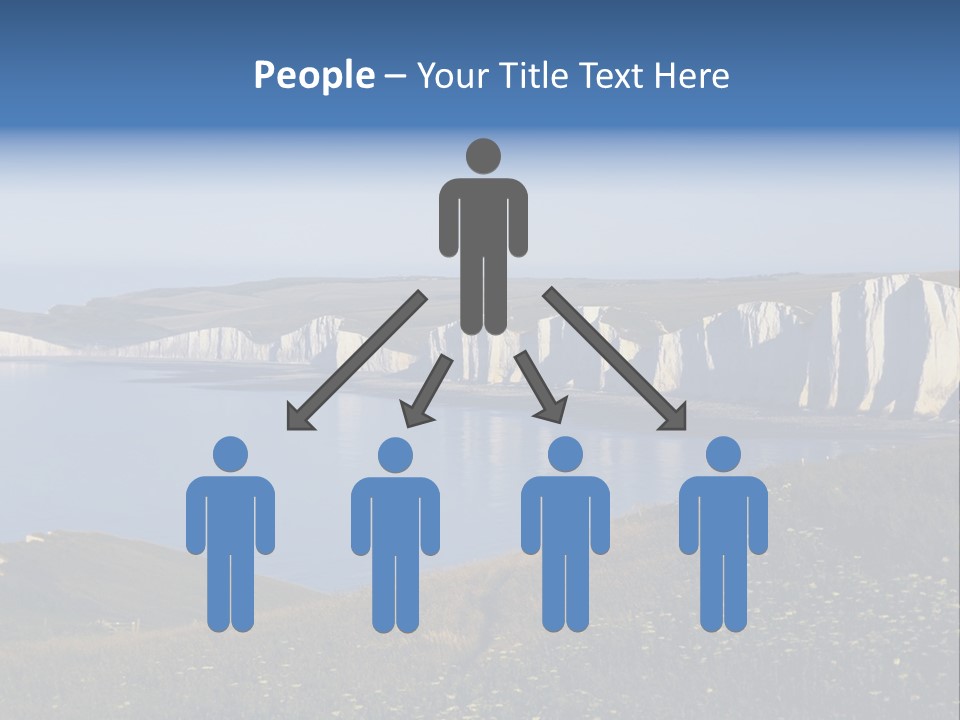 A Large Body Of Water Surrounded By White Cliffs PowerPoint Template