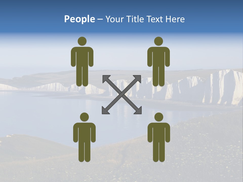 A Large Body Of Water Surrounded By White Cliffs PowerPoint Template