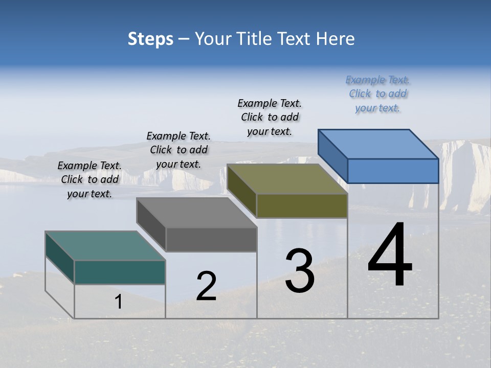 A Large Body Of Water Surrounded By White Cliffs PowerPoint Template