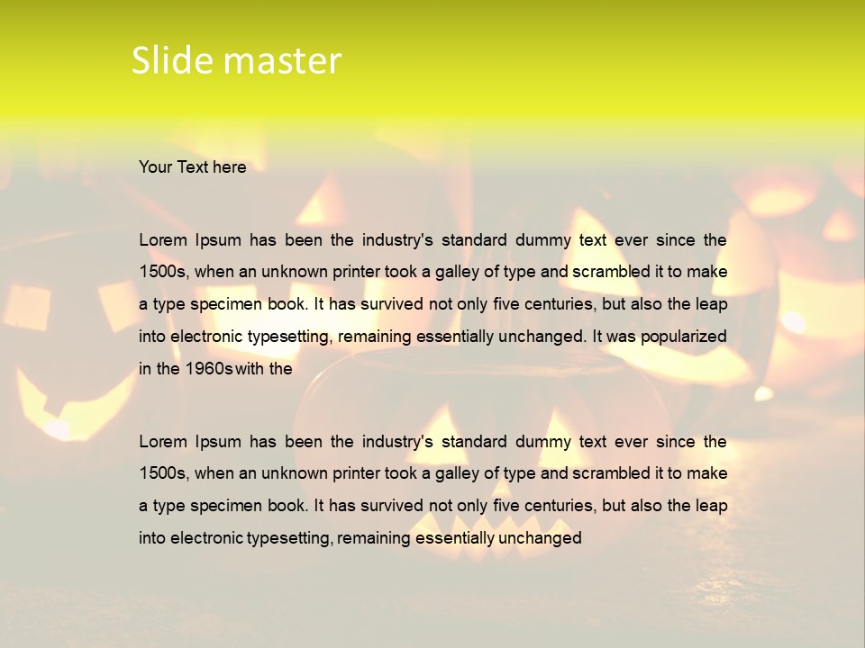 Celebration Macro Pumpkin PowerPoint Template