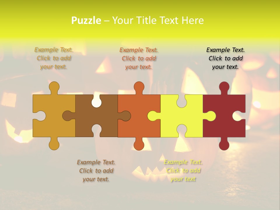 Celebration Macro Pumpkin PowerPoint Template