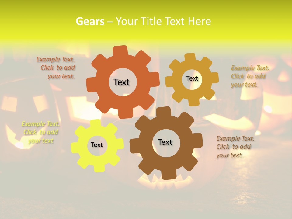 Celebration Macro Pumpkin PowerPoint Template