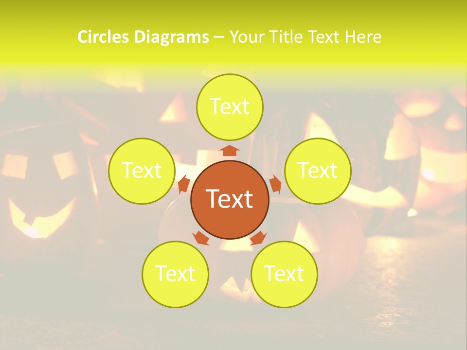 Celebration Macro Pumpkin PowerPoint Template