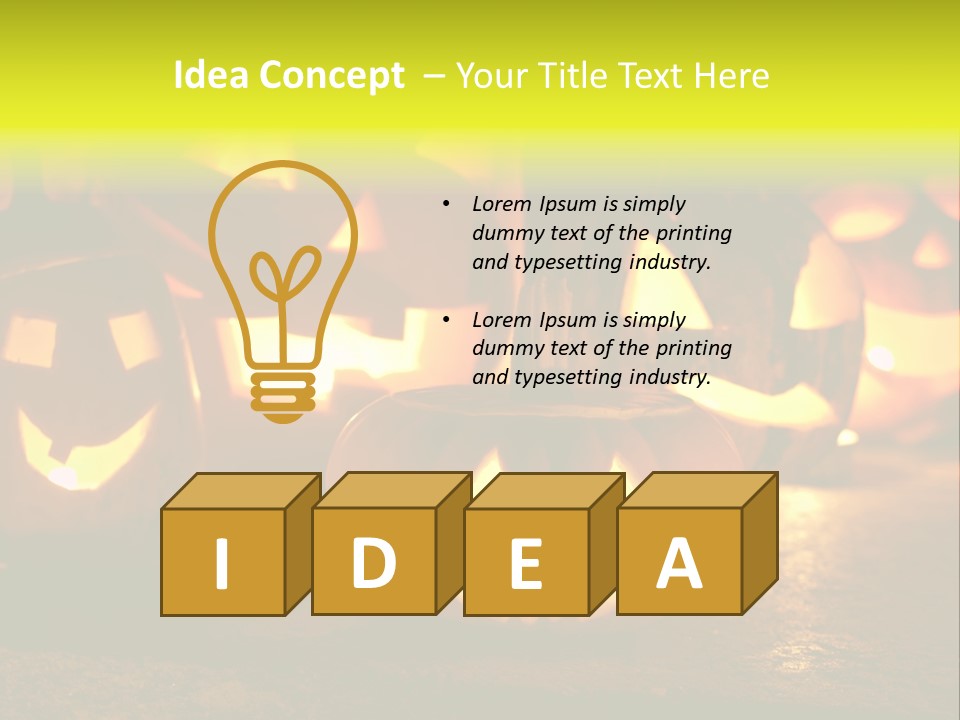 Celebration Macro Pumpkin PowerPoint Template