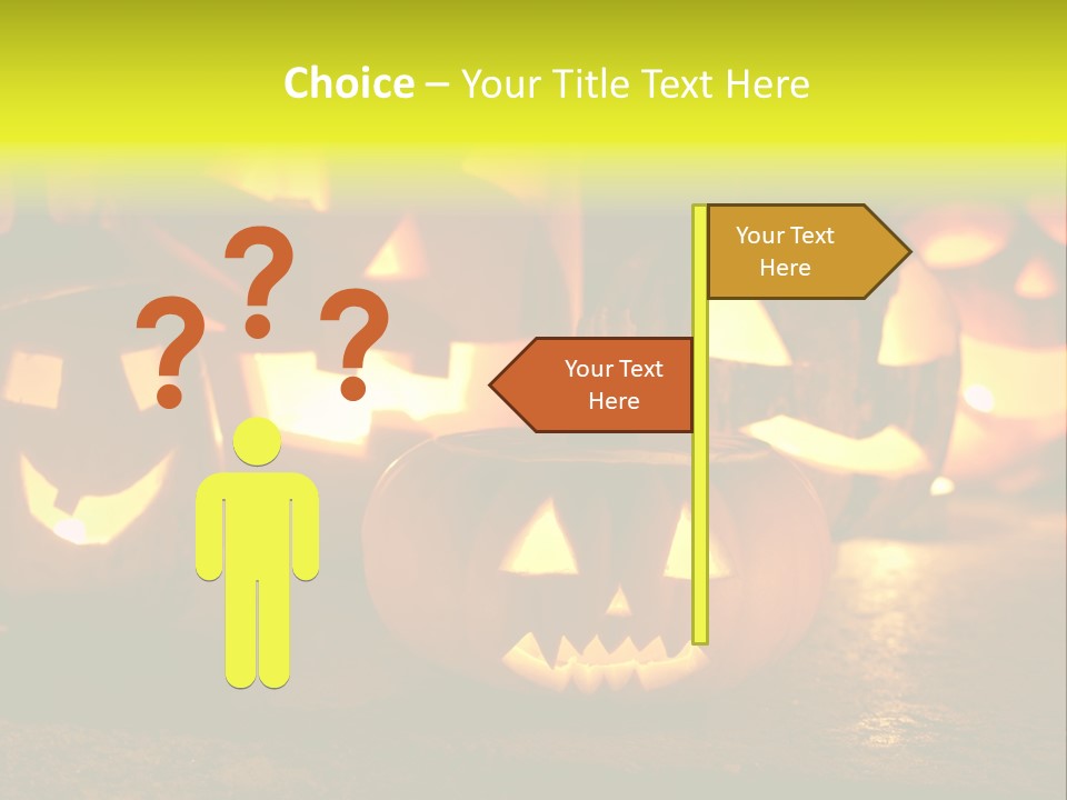 Celebration Macro Pumpkin PowerPoint Template