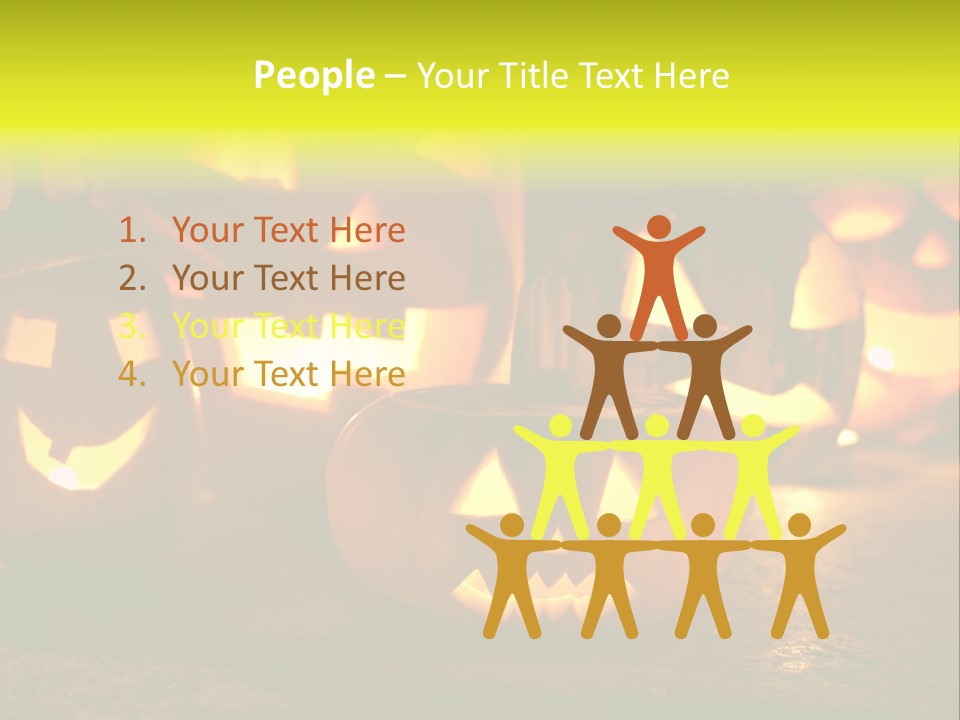 Celebration Macro Pumpkin PowerPoint Template