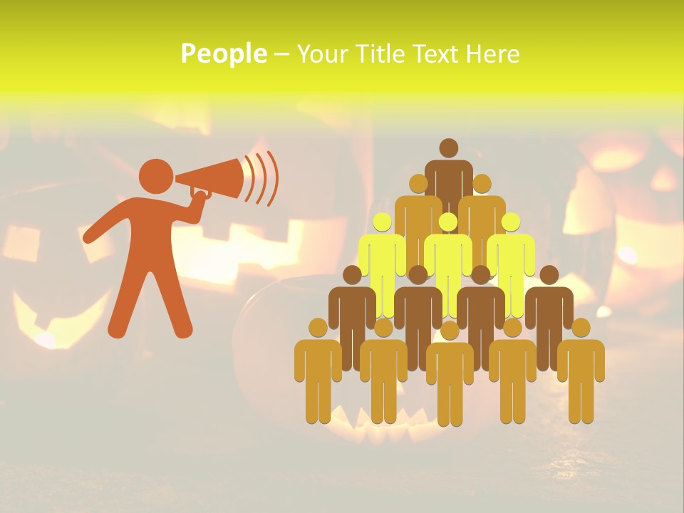 Celebration Macro Pumpkin PowerPoint Template