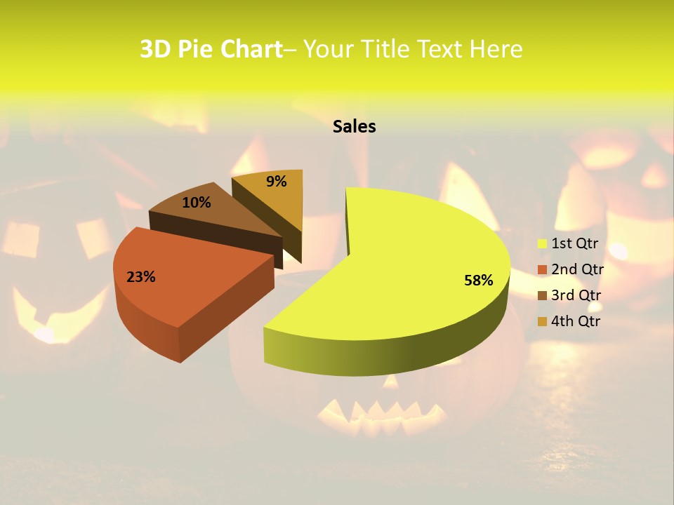 Celebration Macro Pumpkin PowerPoint Template