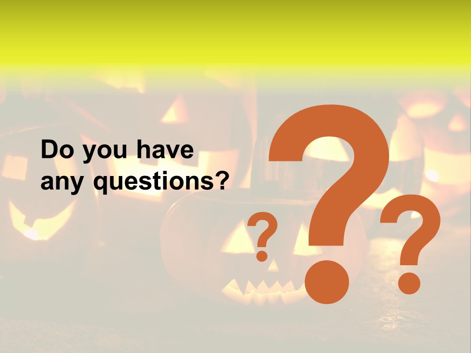 Celebration Macro Pumpkin PowerPoint Template