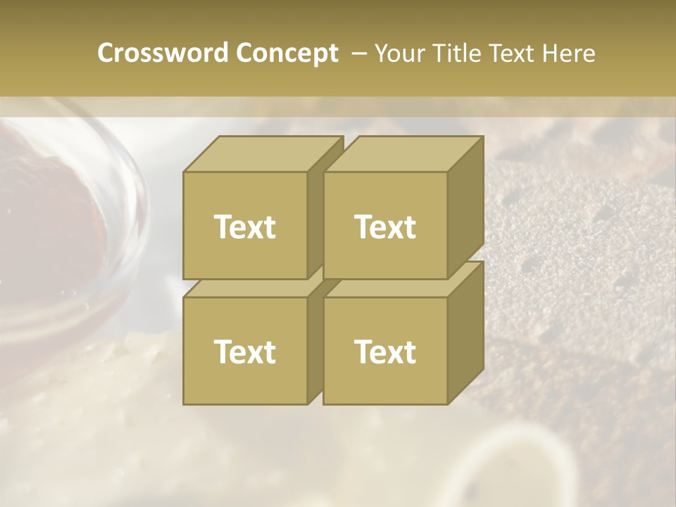 A Plate With Crackers And Cheese On It PowerPoint Template