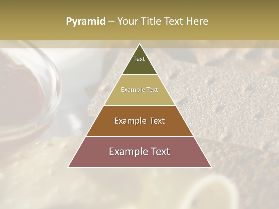 A Plate With Crackers And Cheese On It PowerPoint Template