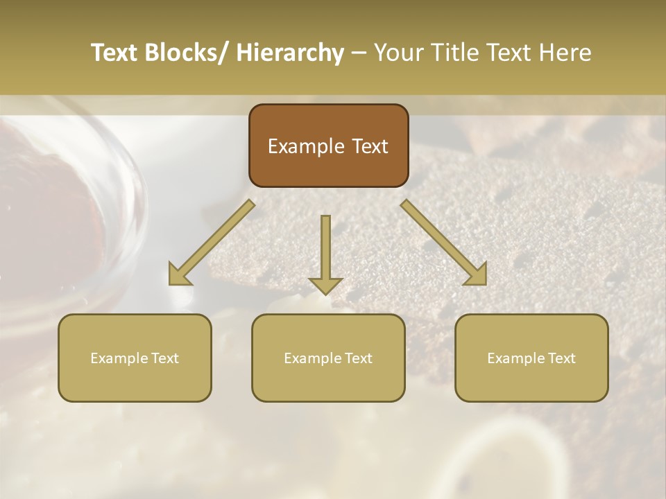 A Plate With Crackers And Cheese On It PowerPoint Template