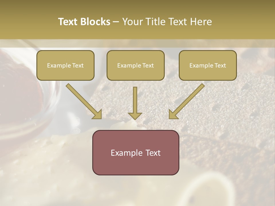 A Plate With Crackers And Cheese On It PowerPoint Template