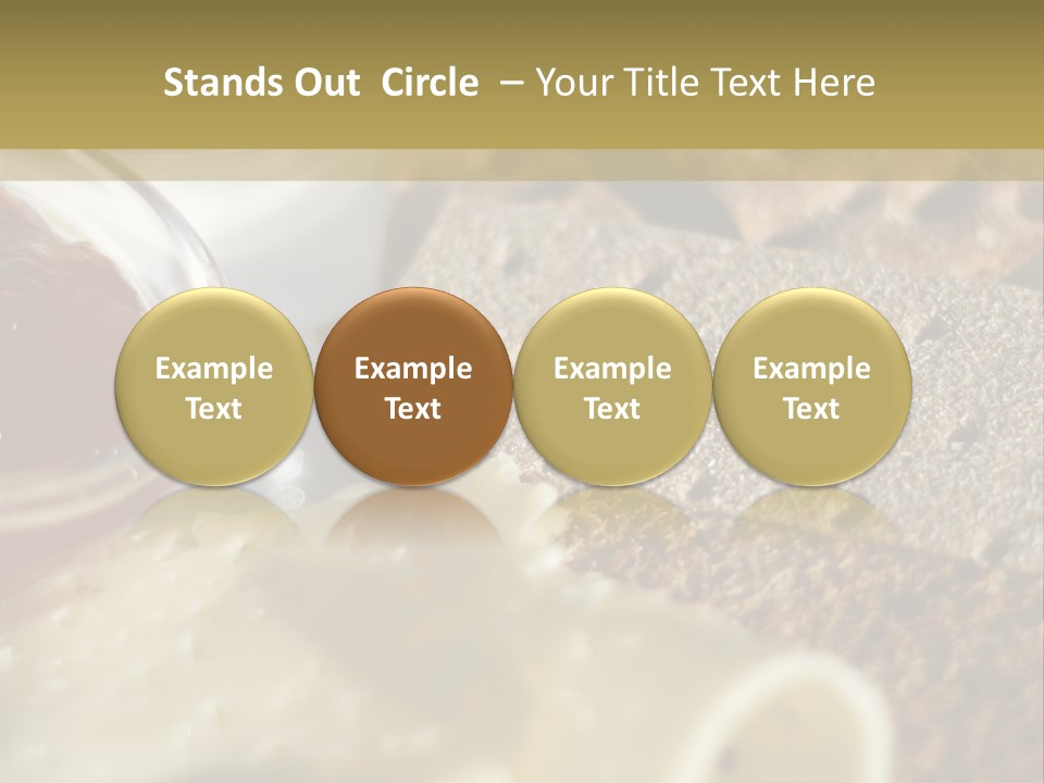 A Plate With Crackers And Cheese On It PowerPoint Template