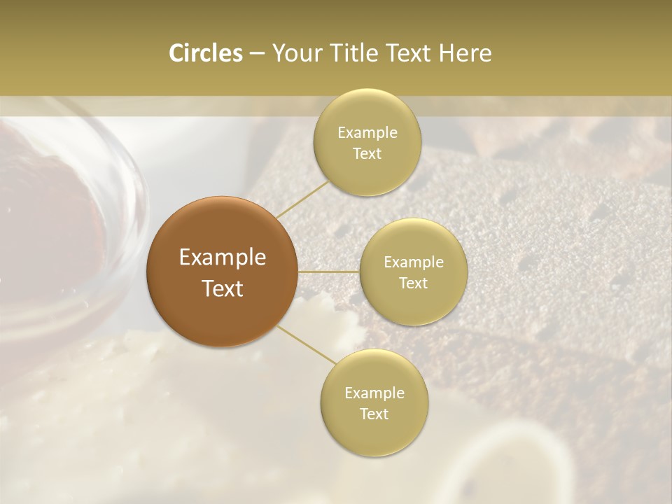 A Plate With Crackers And Cheese On It PowerPoint Template