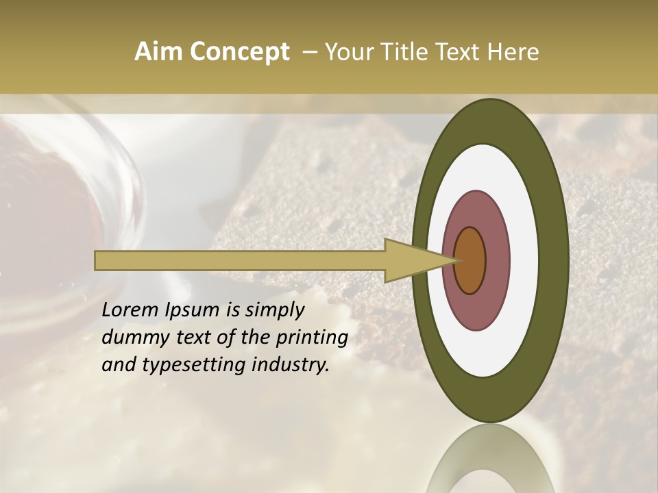A Plate With Crackers And Cheese On It PowerPoint Template