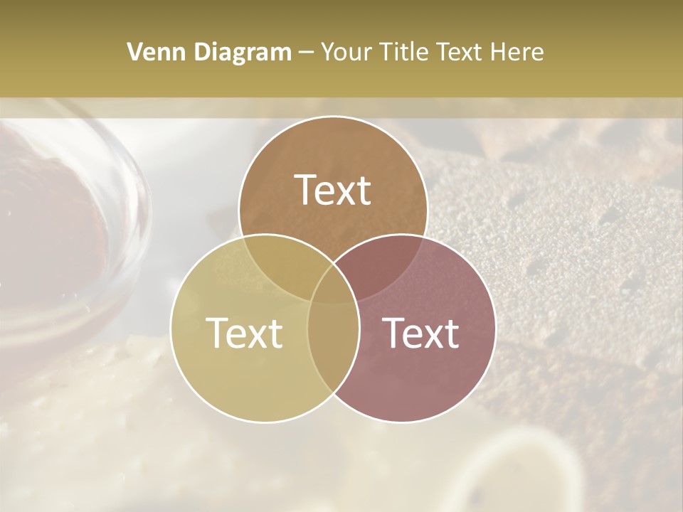A Plate With Crackers And Cheese On It PowerPoint Template