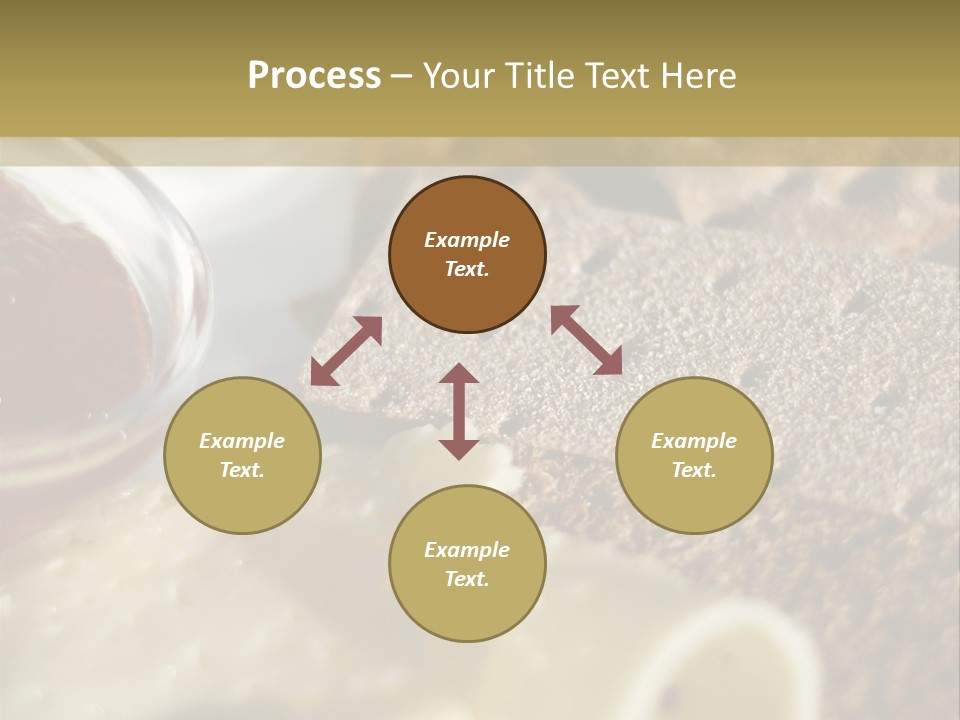 A Plate With Crackers And Cheese On It PowerPoint Template