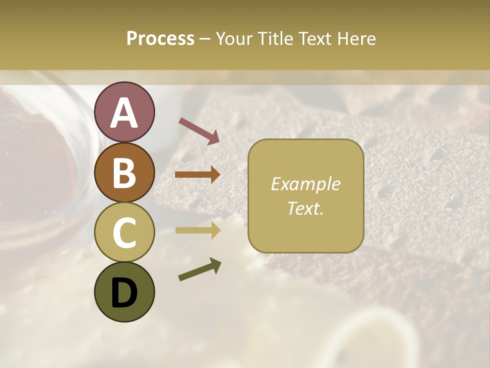 A Plate With Crackers And Cheese On It PowerPoint Template