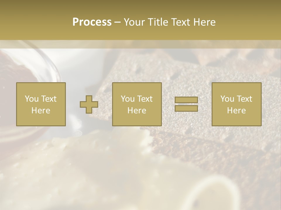 A Plate With Crackers And Cheese On It PowerPoint Template