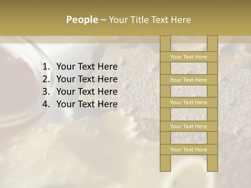 A Plate With Crackers And Cheese On It PowerPoint Template
