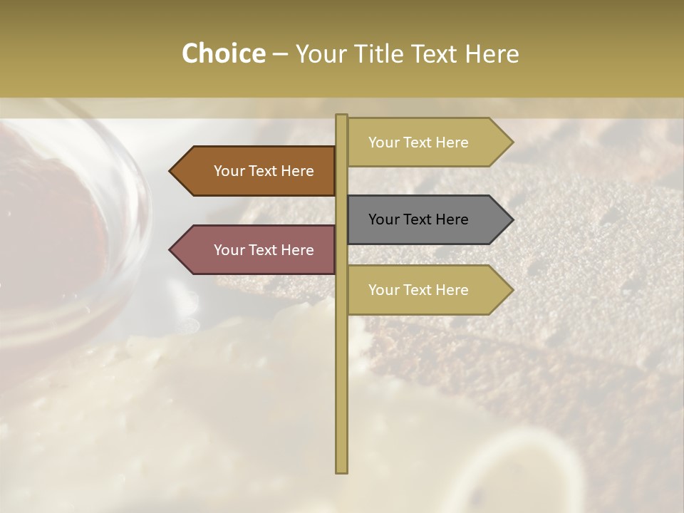 A Plate With Crackers And Cheese On It PowerPoint Template