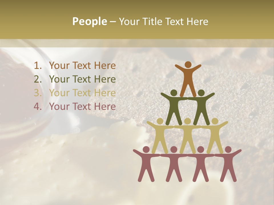 A Plate With Crackers And Cheese On It PowerPoint Template