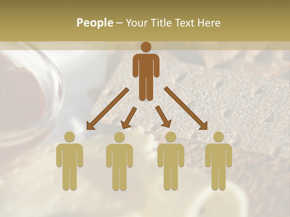 A Plate With Crackers And Cheese On It PowerPoint Template
