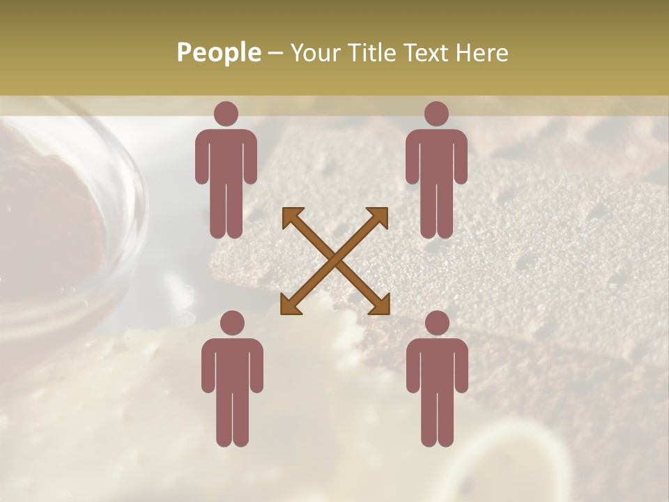 A Plate With Crackers And Cheese On It PowerPoint Template
