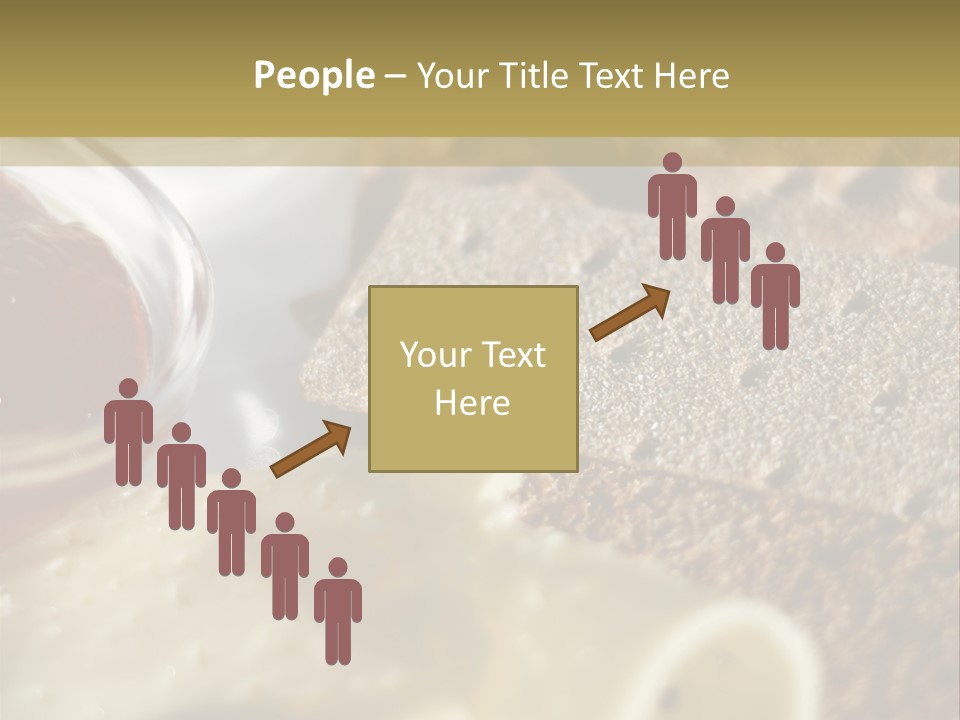 A Plate With Crackers And Cheese On It PowerPoint Template