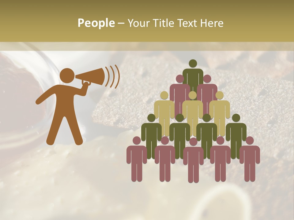 A Plate With Crackers And Cheese On It PowerPoint Template