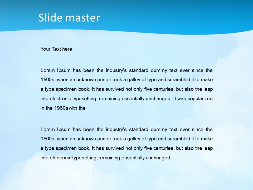 Cloudy Background Bright PowerPoint Template