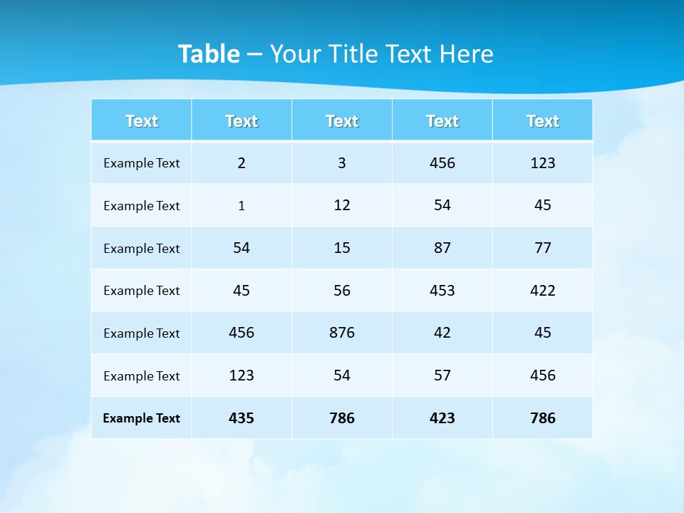 Cloudy Background Bright PowerPoint Template